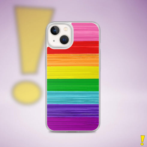 Original LGBTQ Pride Flag Brush Strokes Clear Case for iPhone®
